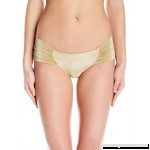 OndadeMar Women's Every Day Low Rise Bikini Ruched Fabric Bottom Gold B01MXY4M6A